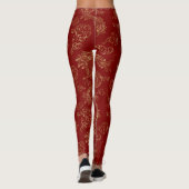 Leggings Dragon Chinois Or et Rouge (Dos)