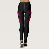Leggings Dragon chinois rose d'empereur sur les guêtres (Dos)