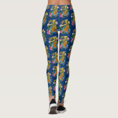 Leggings Dragon chinois vert Koi (Dos)