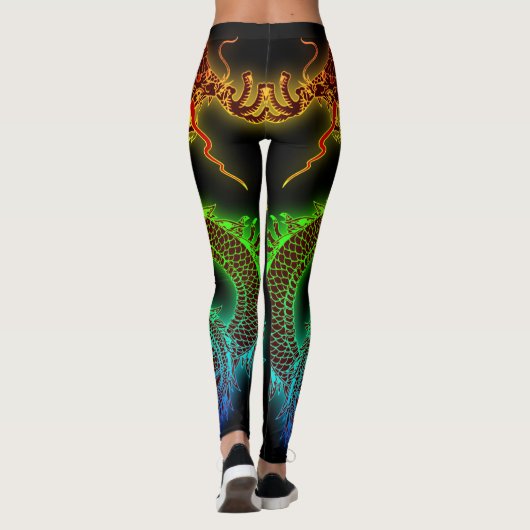 Leggings Dragon coloré (Dos)