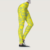 Leggings Dragon contour motif 03.b B Jaune BG (Droite)