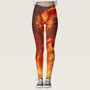 Leggings Dragon de Feu Ardente Dragon de Flamme Mythique