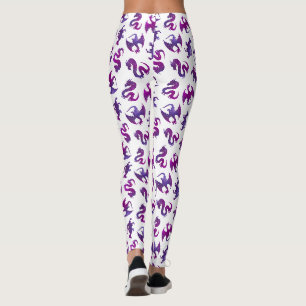 Leggings Dragon de l'espace rose et violet