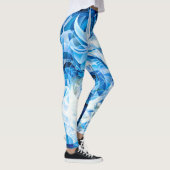Leggings Dragon de Mosaïque Ciel Bleu (Droite)