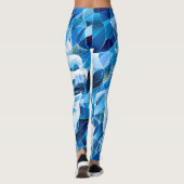 Leggings Dragon de Mosaïque Ciel Bleu (Dos)