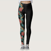 Leggings Dragon japonais style tatouage (Devant)