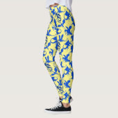 Leggings Dragon motif 02 blue.bwx4 LYellow BG (Gauche)