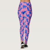 Leggings Dragon motif 02 blue.bwx4 Pink BG (Dos)