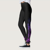 Leggings Dragon noir et violet fumée (Gauche)