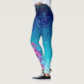 Leggings Dragon rose de guêtres de bateau de dragon grand (Gauche)
