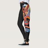 Leggings Dragon rouge de Chinois de perle (Gauche)