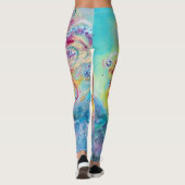 Leggings DRAGON SEA en Imaginaire bleu or jaune rose (Dos)