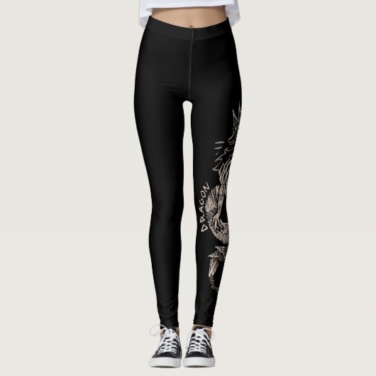 Leggings Dragon sketch  (Devant)