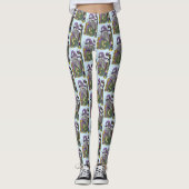 Leggings Dragon Sorcier Celtique Fantastique Violet (Devant)