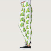 Leggings Dragon vert de bande dessinée marchant sur ses (Gauche)