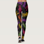 LEGGINGS DRAGONFLIES COLORÉS MOTIF VOL ABSTRAIT (Dos)