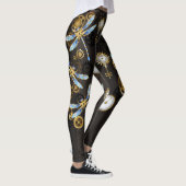 Leggings Dragonflies de Steampunk sur arrière - plan rayé b (Droite)
