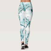 Leggings Dragonflies élégantes : Aquarelle (Dos)