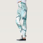 Leggings Dragonflies élégantes : Aquarelle (Gauche)
