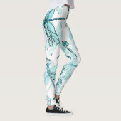 Leggings Dragonflies élégantes : Aquarelle (Droite)