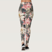 Leggings Dragonfly and Light Rose Lotus Design (Dos)