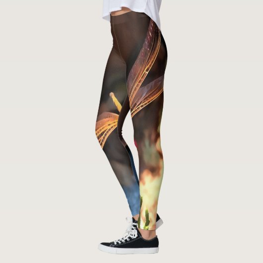 Leggings Dragonfly With Sunlight Gilded Wings (Gauche)