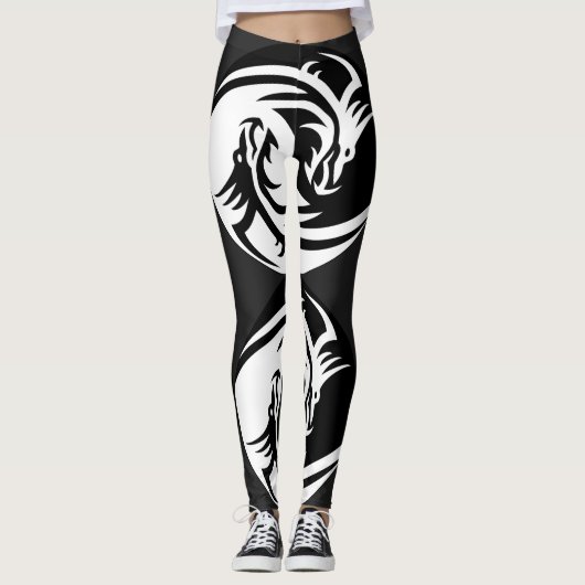 Leggings Dragons de Yin Yang (Devant)