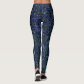 Leggings Dragon's Deep Blue Parties scintillant CUSTOM TEXT (Dos)