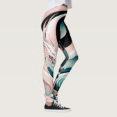 Leggings Dragons Floral Mountain Rose Sage Turquoise (Droite)