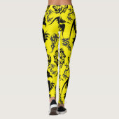 Leggings Dragons outline pattern 05.b.DOLP01. Yellow BG (Dos)