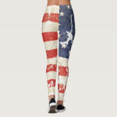 Leggings Drapeau 1776 des USA, affligé (Dos)