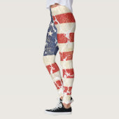 Leggings Drapeau 1776 des USA, affligé (Gauche)