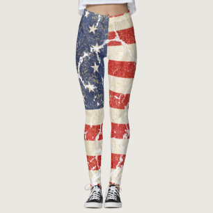 Leggings Drapeau 1776 des USA, affligé
