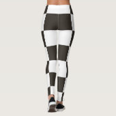 Leggings Drapeau À damiers (noir et blanc) (Motif du vérifi (Dos)