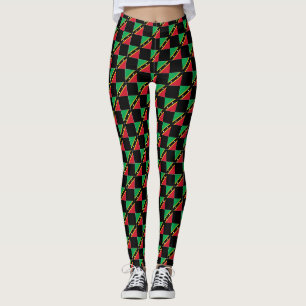 Leggings Drapeau À damiers Saint-Kitts-et-Nevis Motif