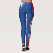 Leggings Drapeau Abstrait américain Stars et Stripes (Dos)