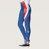 Leggings Drapeau Abstrait américain Stars et Stripes (Gauche)