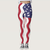 Leggings Drapeau américain (Devant)