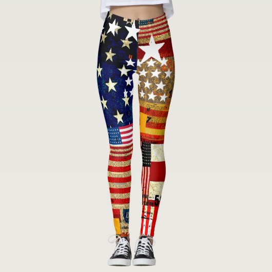 LEGGINGS "DRAPEAU AMÉRICAIN" (Devant)