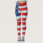 Leggings Drapeau américain (Devant)