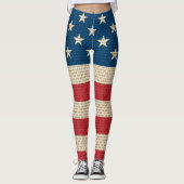 Leggings Drapeau américain (Devant)