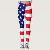 Leggings Drapeau américain (Devant)