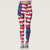 Leggings Drapeau américain (Devant)