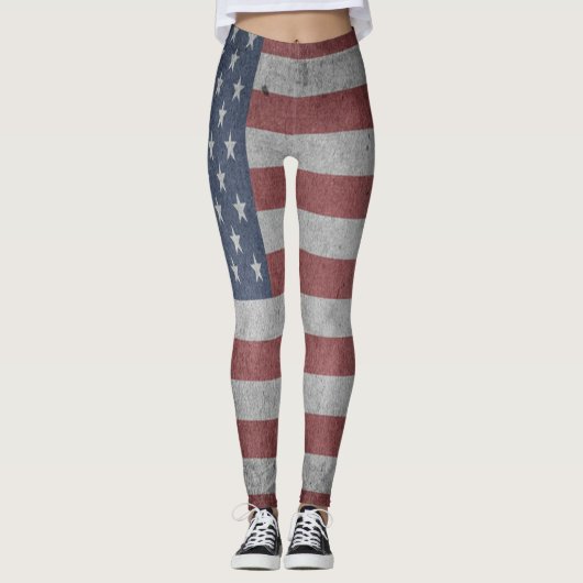 Leggings Drapeau américain (Devant)