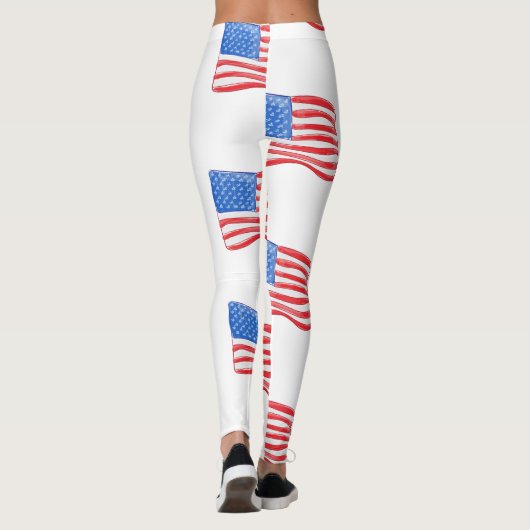 Leggings Drapeau américain (Dos)