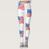 Leggings Drapeau américain (Devant)