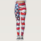 Leggings Drapeau américain (Devant)