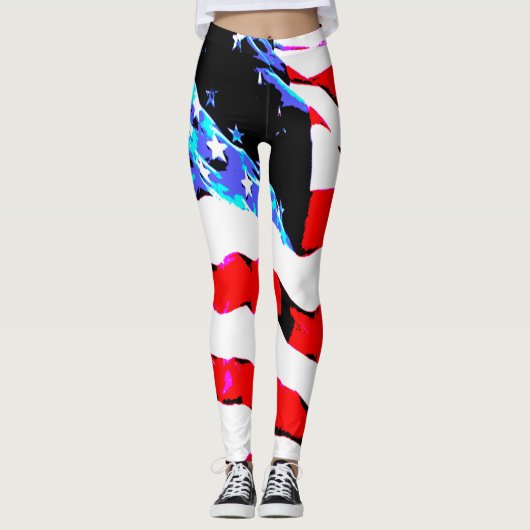 Leggings Drapeau américain (Devant)