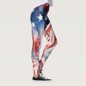 Leggings Drapeau américain 4 juillet (Droite)