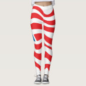 Leggings drapeau américain - 4 juillet (Devant)